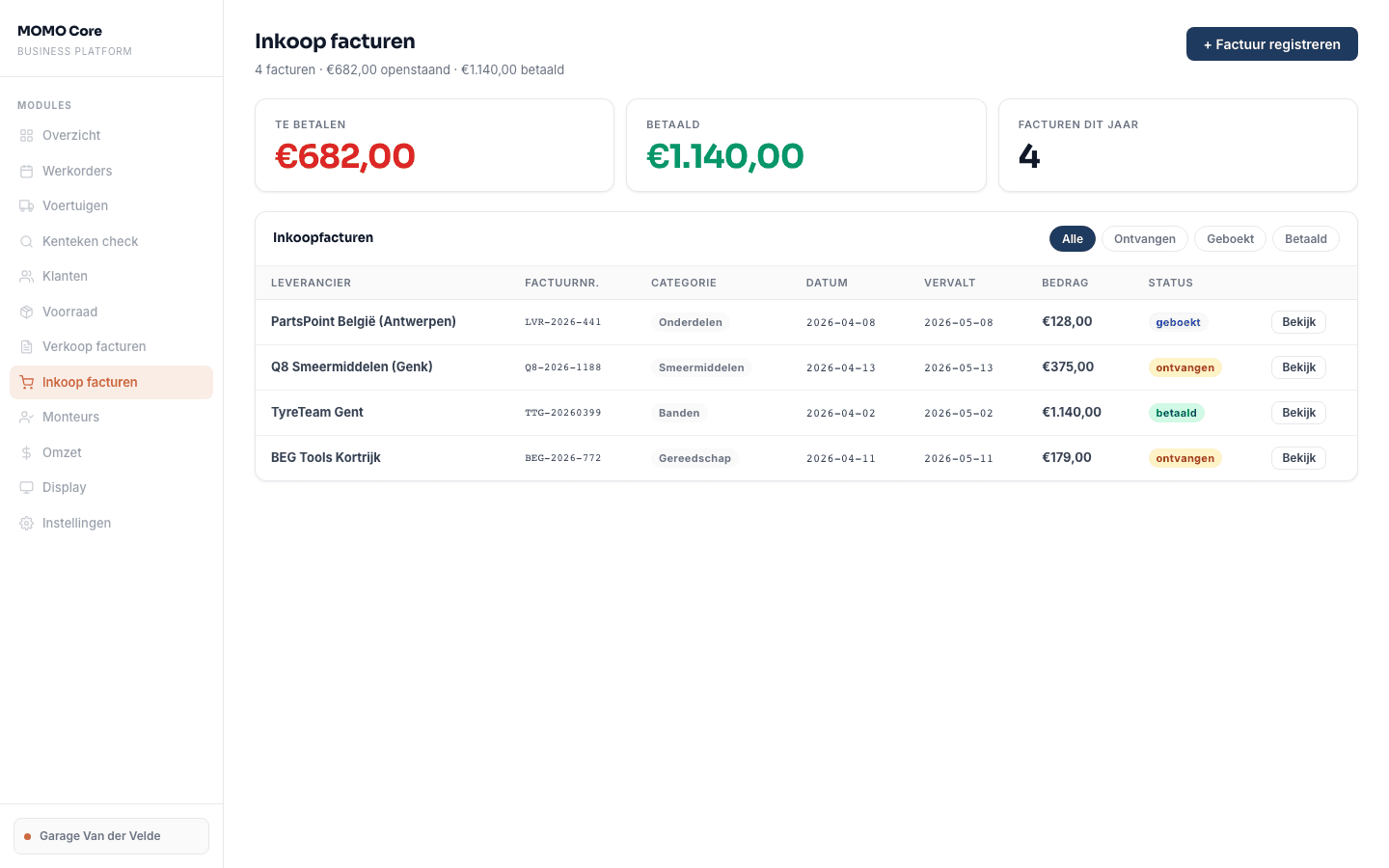 Inkoopfacturen — preview
